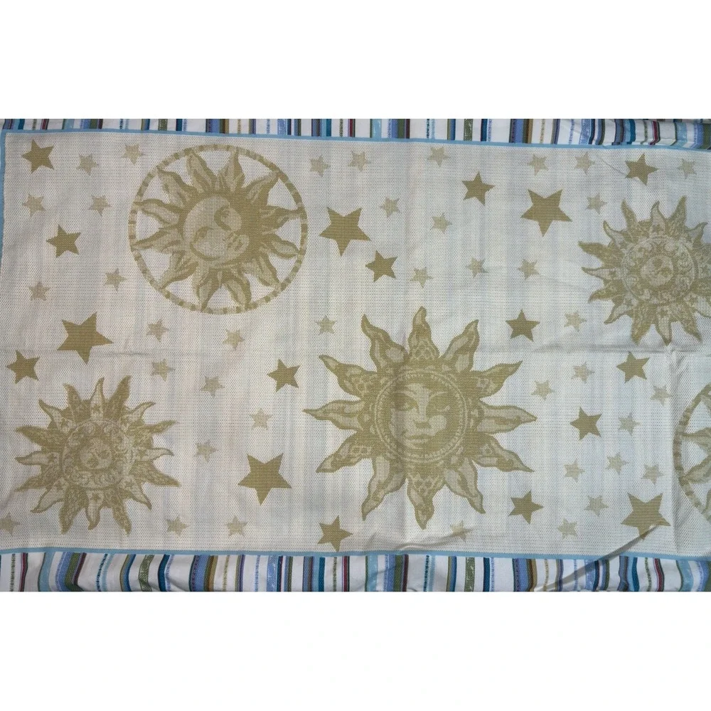 Westpoint Stevens Sheet Set Celestial KING 4pc Moon Stars Stripes Whimsigoth Y2K
